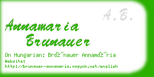 annamaria brunauer business card